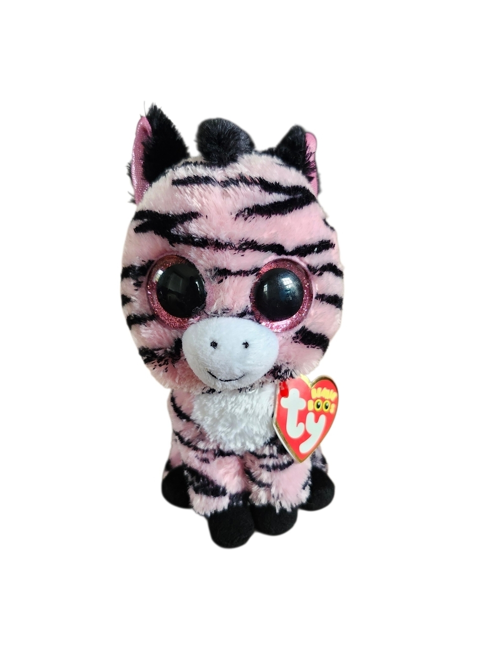 TY Beanie Boo 6" Pink Zebra Plush Toy - Zoey